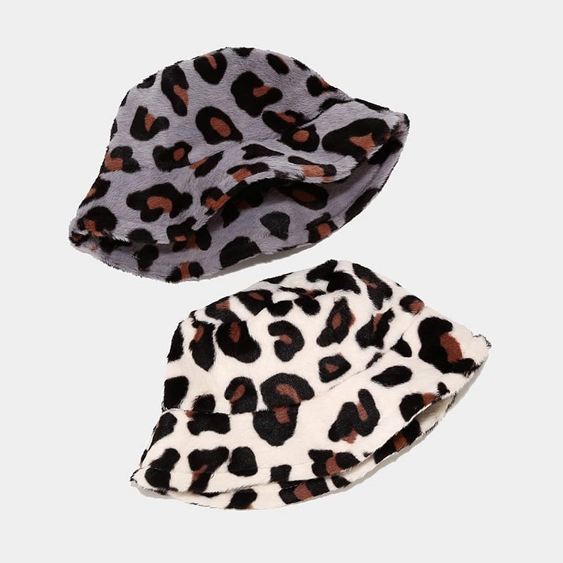Dirholl Women's Winter Faux Fur Fuzzy Warm Bucket Hat - Image 3